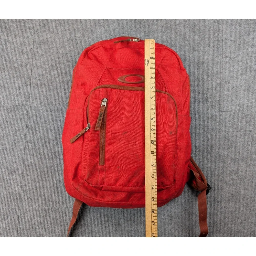 Oakley Works Backpack Vintage Ripstop Utility Pockets Y2K Software Red Thrash